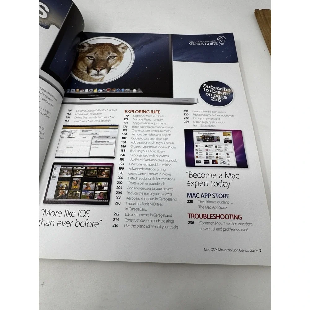 Genius Guide Mac OS X‎ Mountain Lion 2012 Volume 1 Older Technology Book Apple